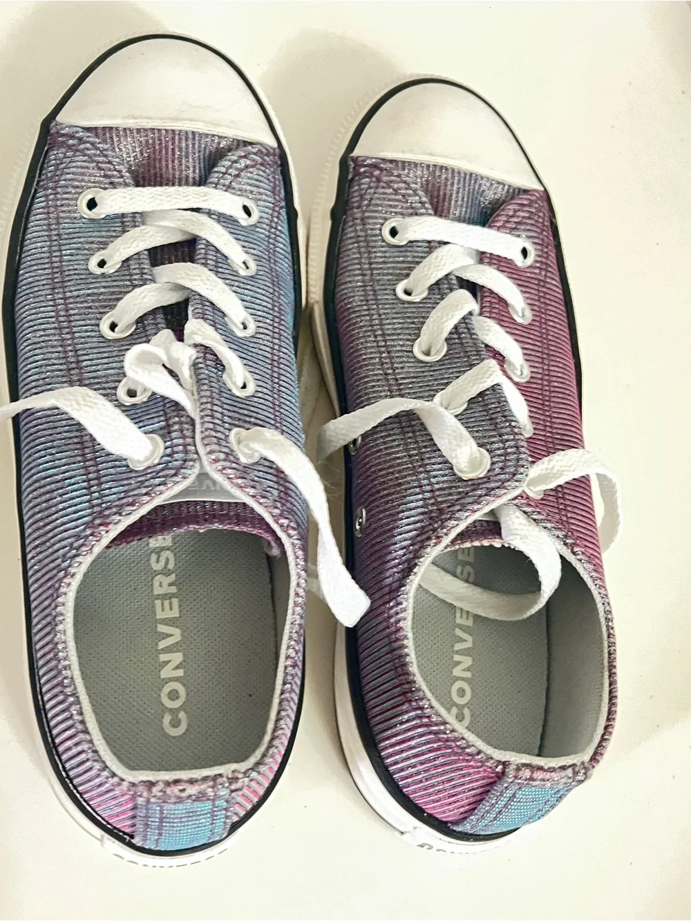 Converse All Star Chuck Taylor Low Shoes Sneakers Youth iridescent purple Silver